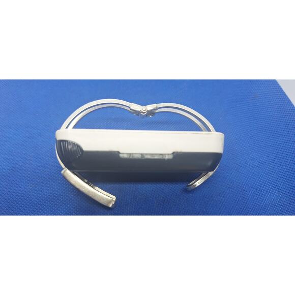 Sterling Silver bottom-hinged cuff bracelet-Tiger Eye- tested genuine 925 silver - Picture 3 of 7